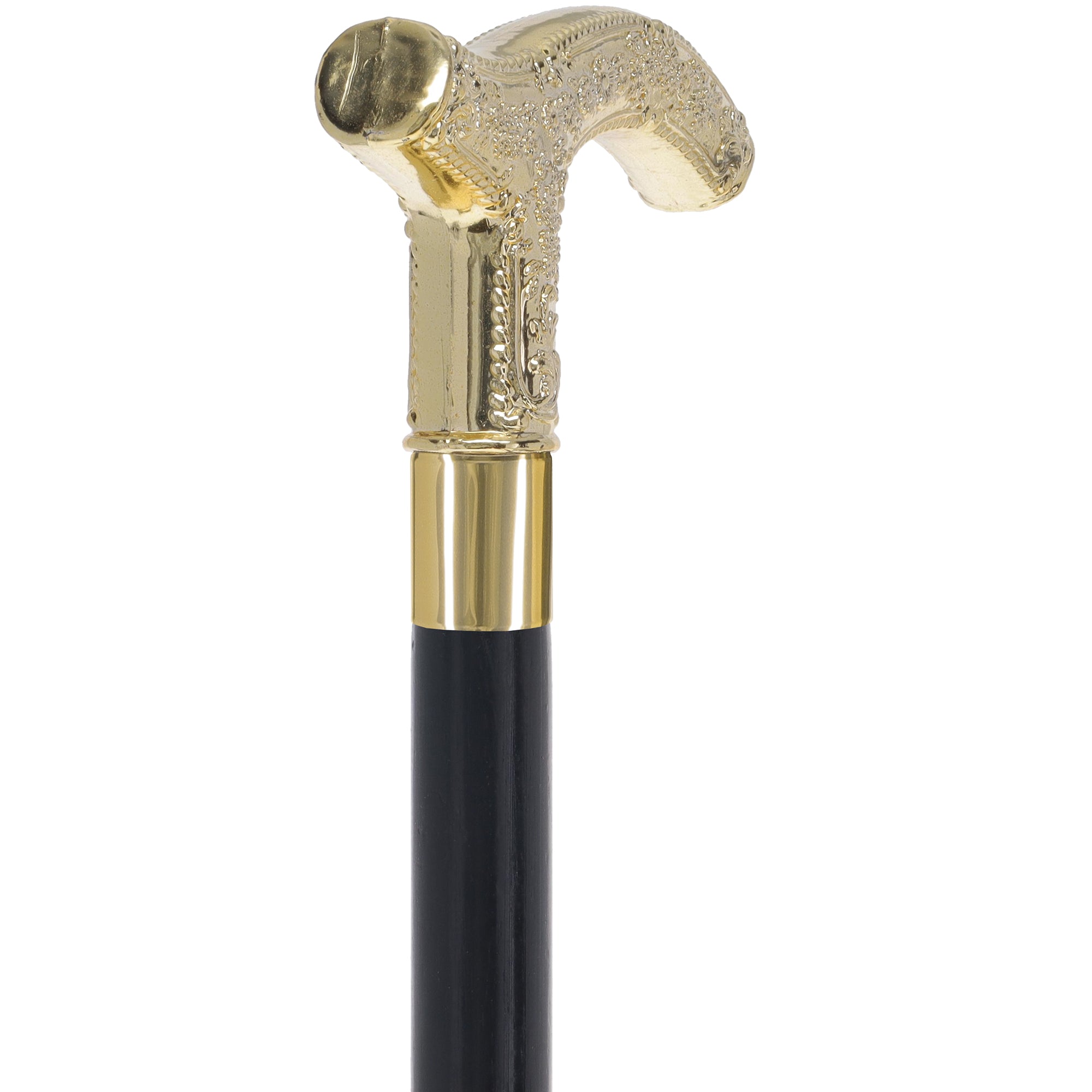 Men's Gold Derby Handle: Elegant Costume Cane