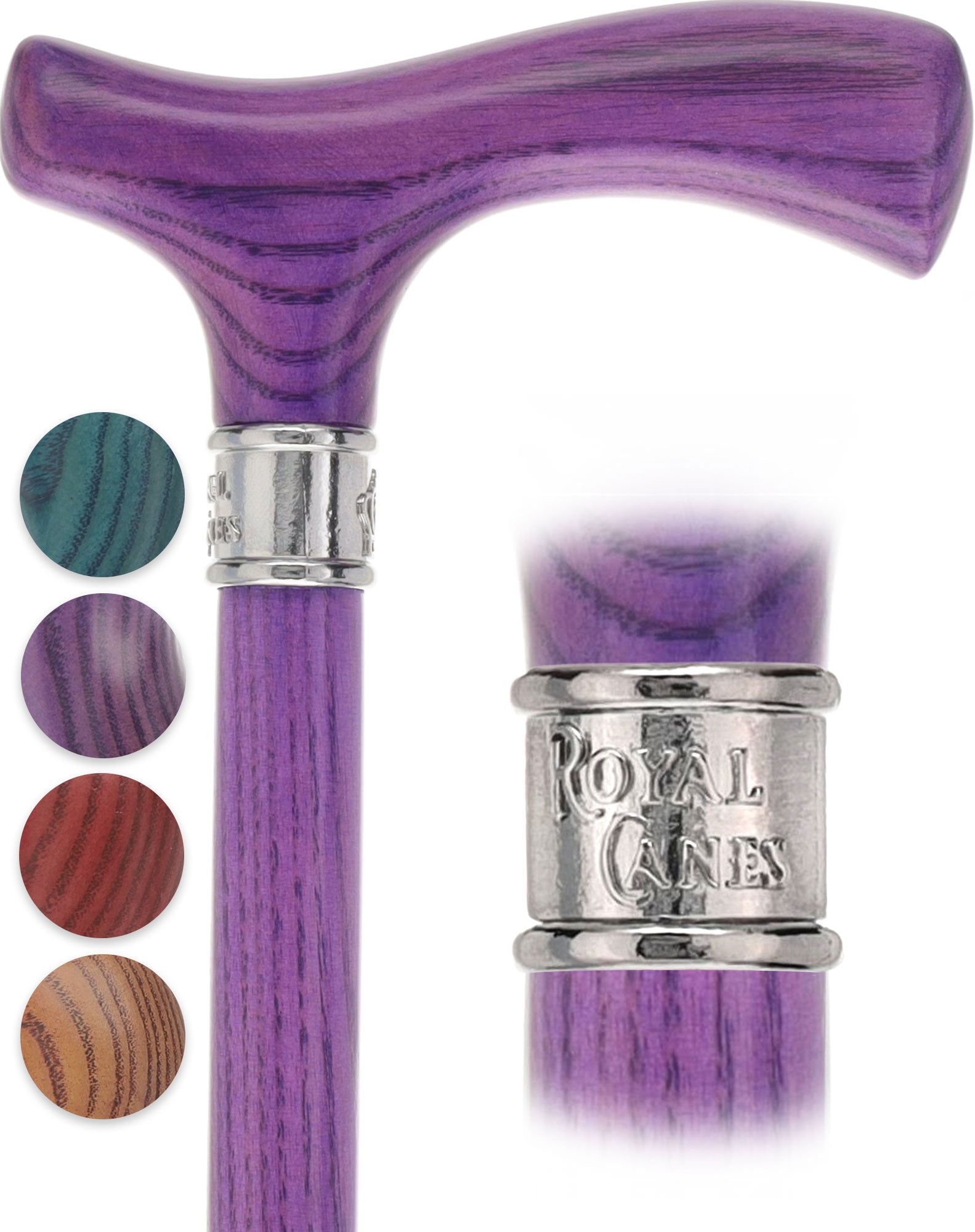 Royal Canes Fritz: Full-Color Wood Stain Collection (Matching Handle & Shaft)