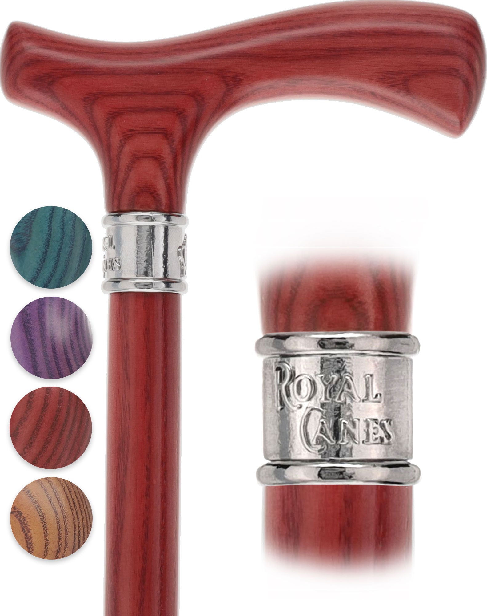 Royal Canes Fritz: Full-Color Wood Stain Collection (Matching Handle & Shaft)