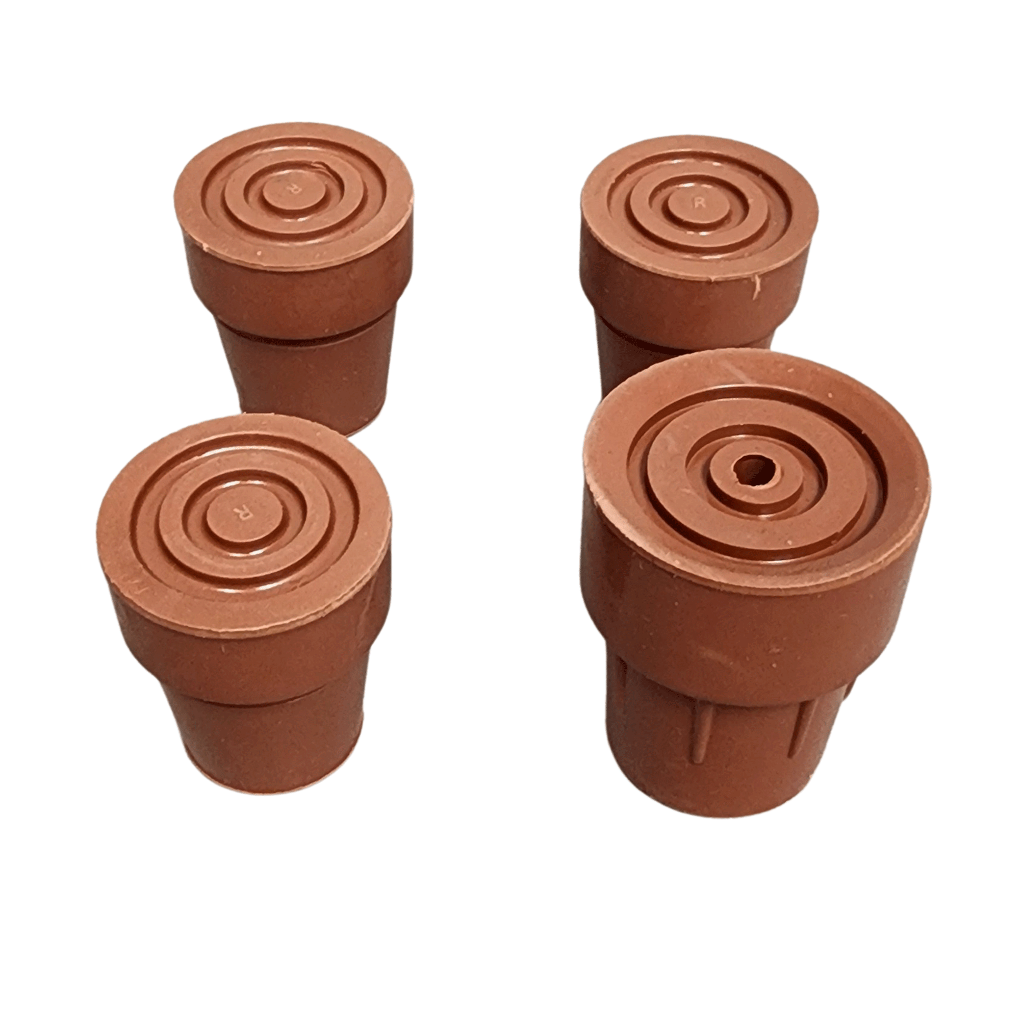 Steel-Reinforced Brown Rubber Cane Tip: High Durability