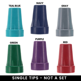 Stylish Designer Color Cane Tips: Premium 16mm Durable Rubber