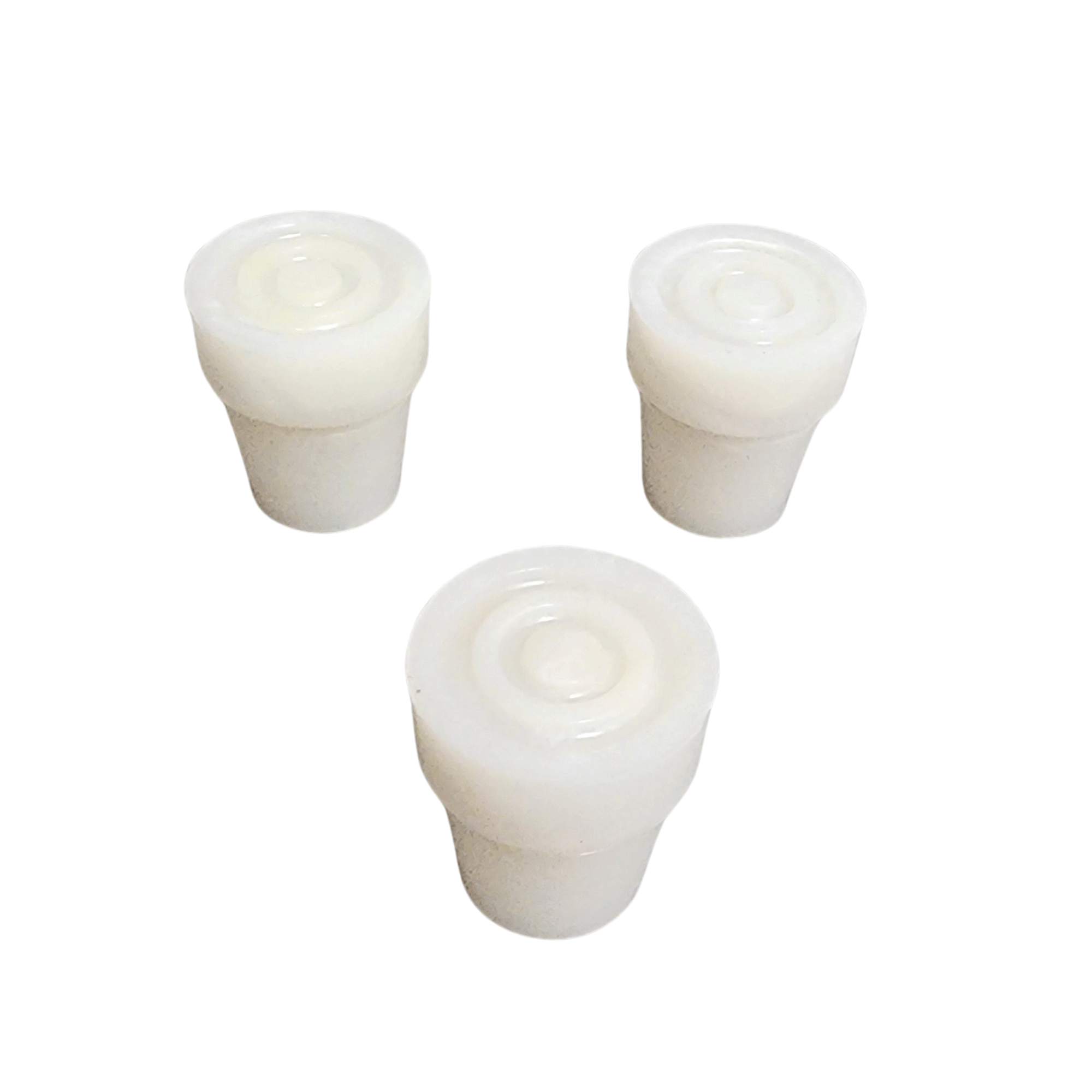 Steel-Reinforced Pearl White Rubber Cane Tip: High Durability