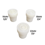 Steel-Reinforced Pearl White Rubber Cane Tip: High Durability