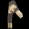 Carved Bison Antler Buffalo Bone: Collector Cane - Limited Supply