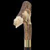 Carved Bison Antler Buffalo Bone: Collector Cane - Limited Supply
