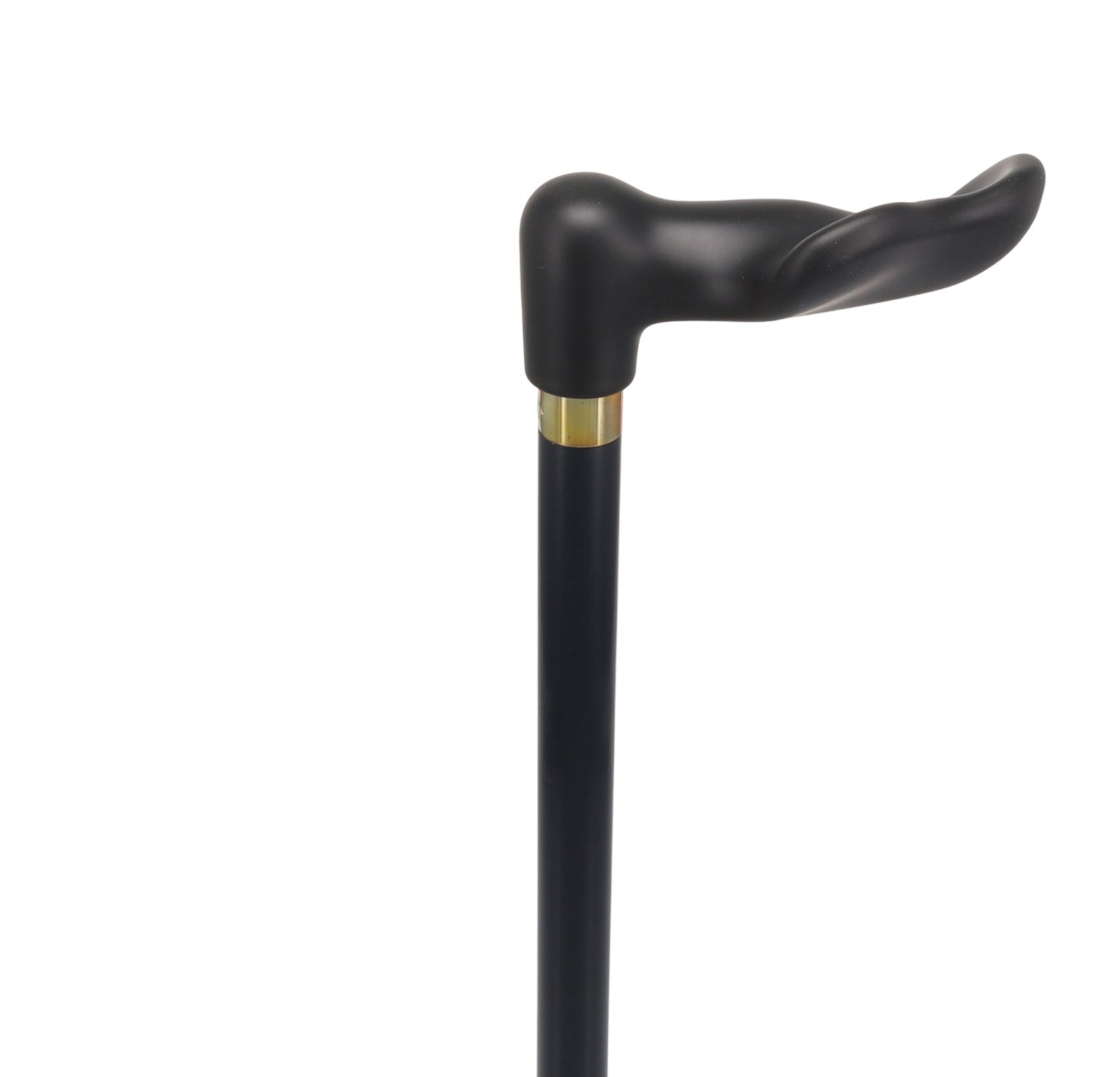 Hand-Specific Comfort Soft Grip Palm Cane: Black Beechwood