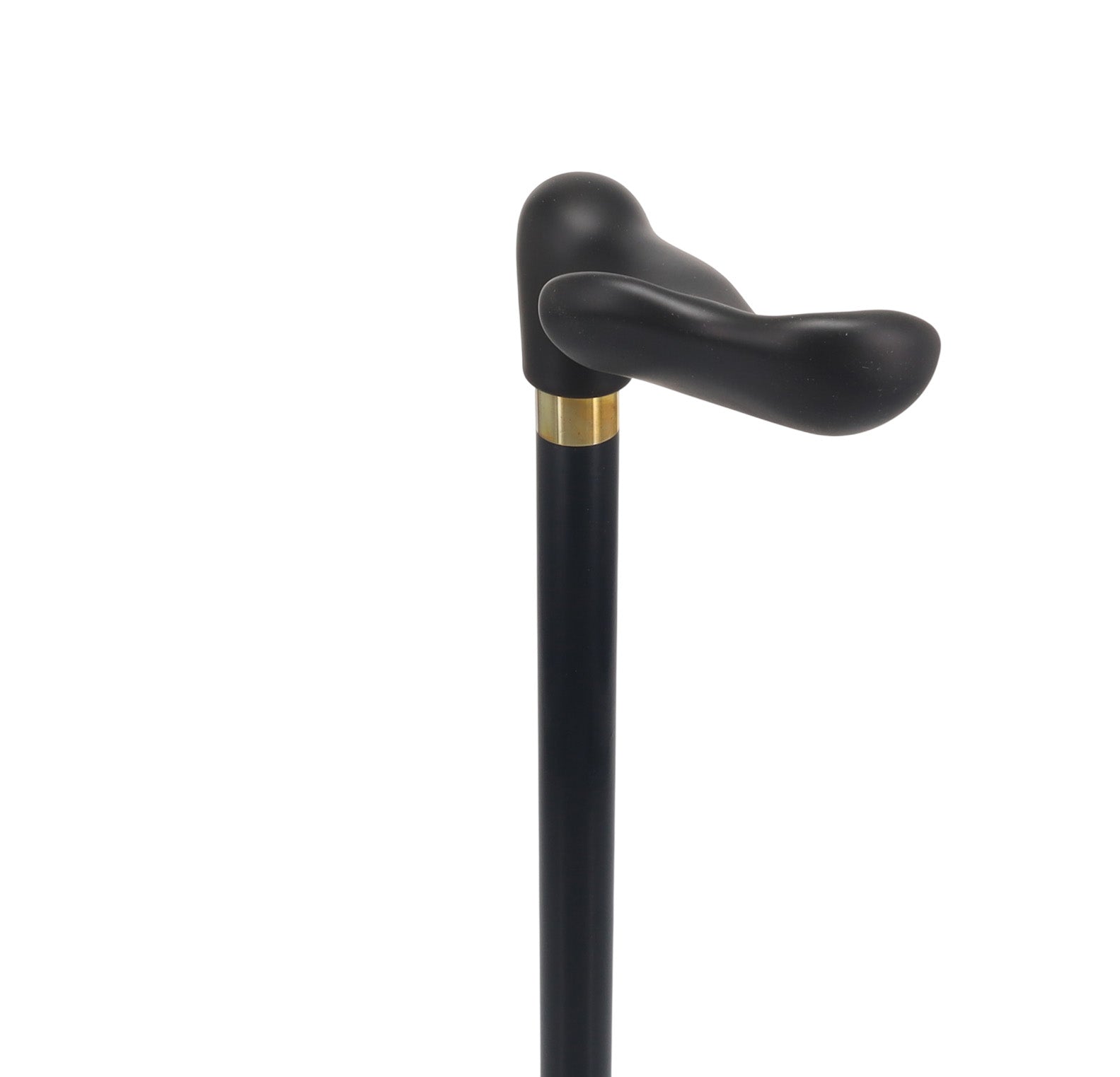 Hand-Specific Comfort Soft Grip Palm Cane: Black Beechwood