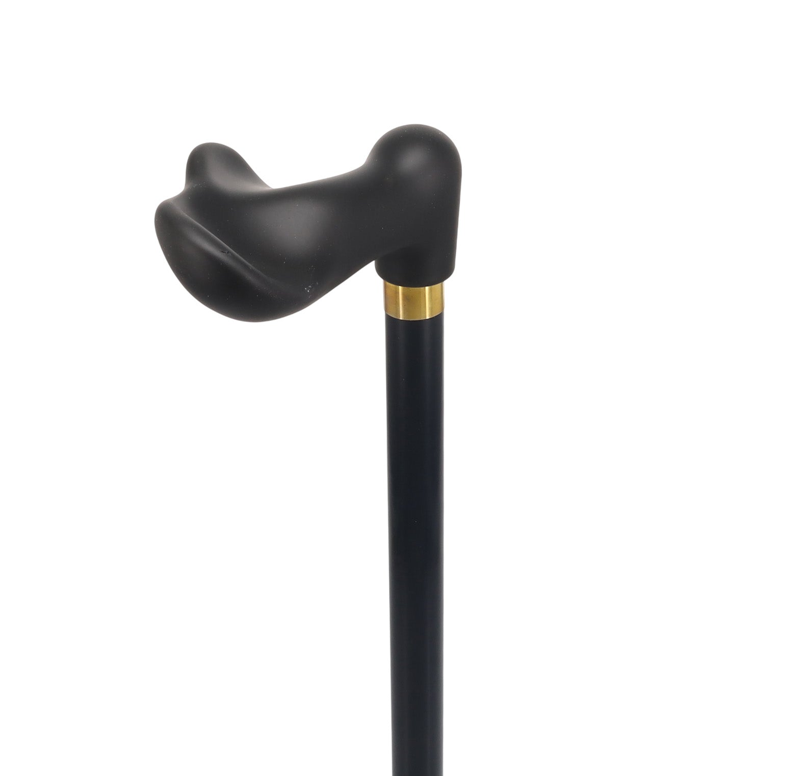 Hand-Specific Comfort Soft Grip Palm Cane: Black Beechwood