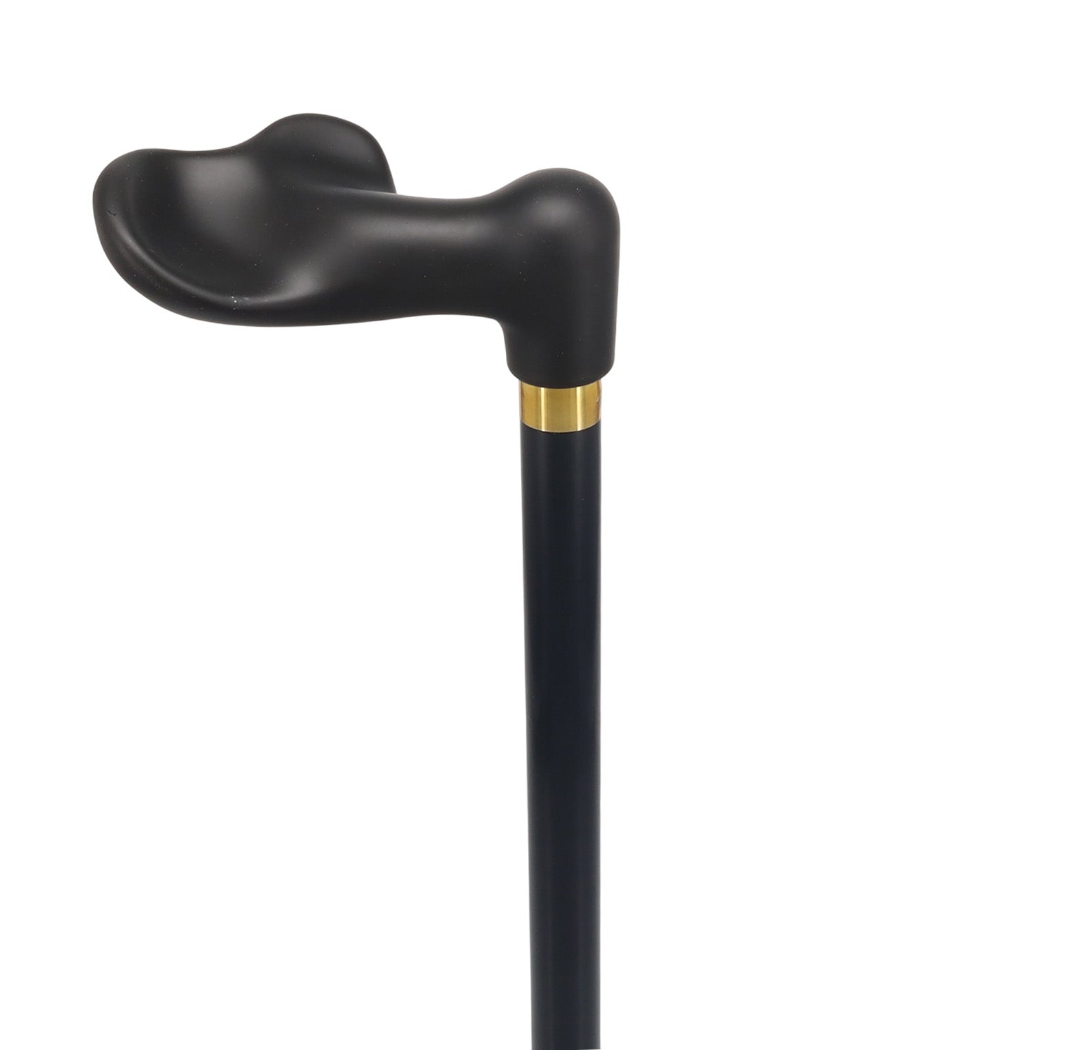 Hand-Specific Comfort Soft Grip Palm Cane: Black Beechwood