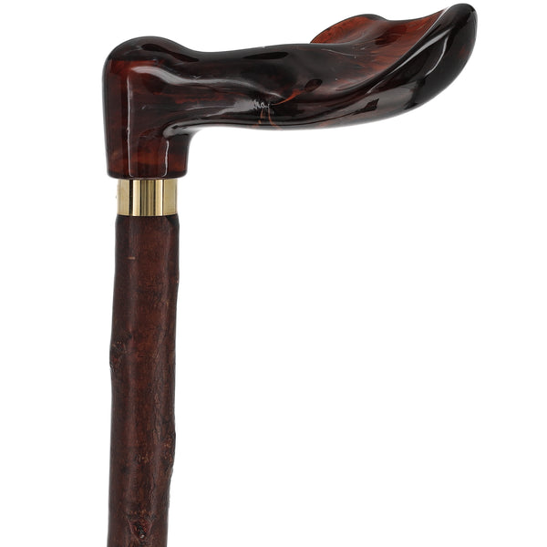 Blackthorn & Translucent Amber Style: Comfort Palm Grip Cane