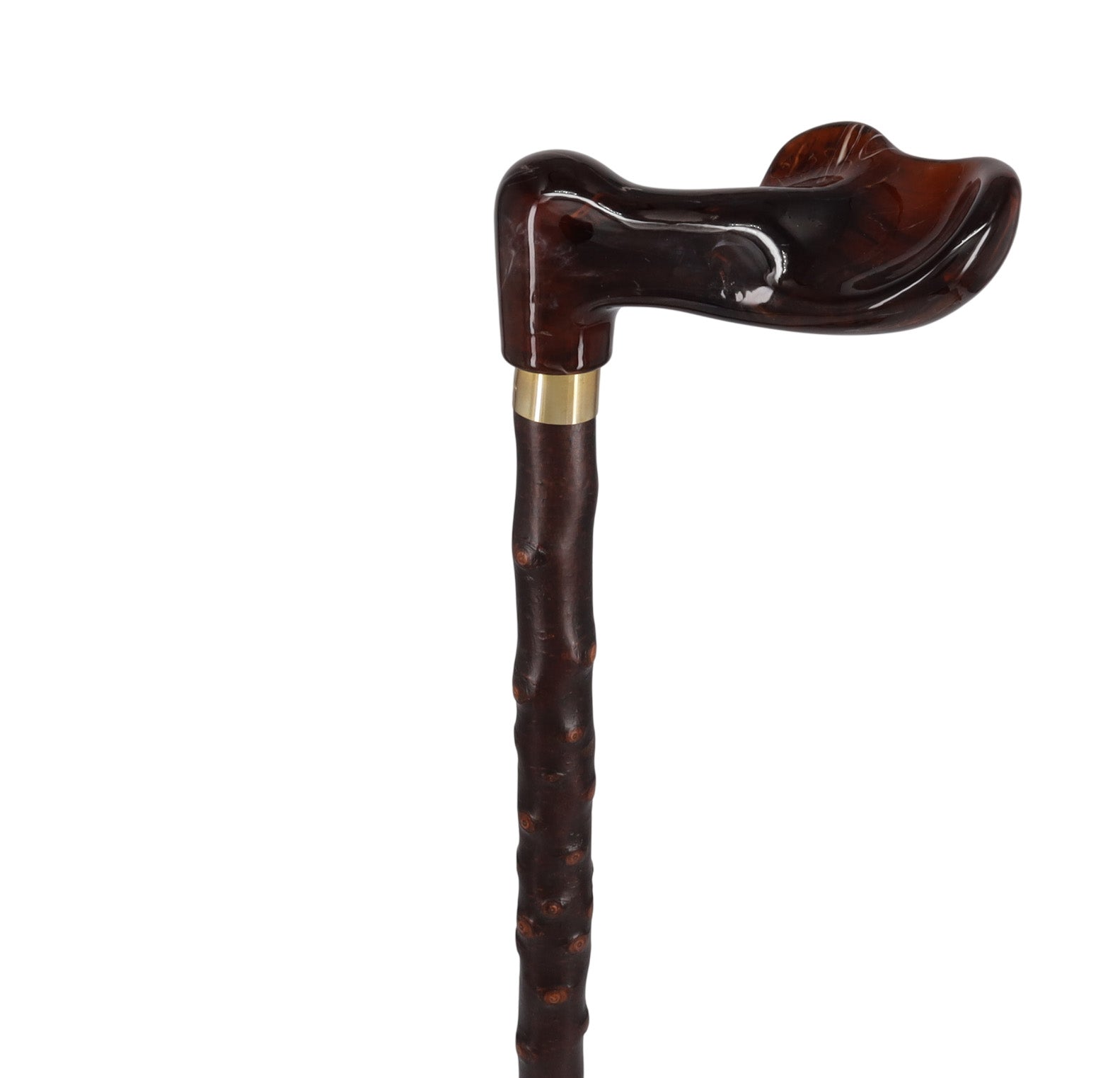 Blackthorn & Translucent Amber Style: Comfort Palm Grip Cane