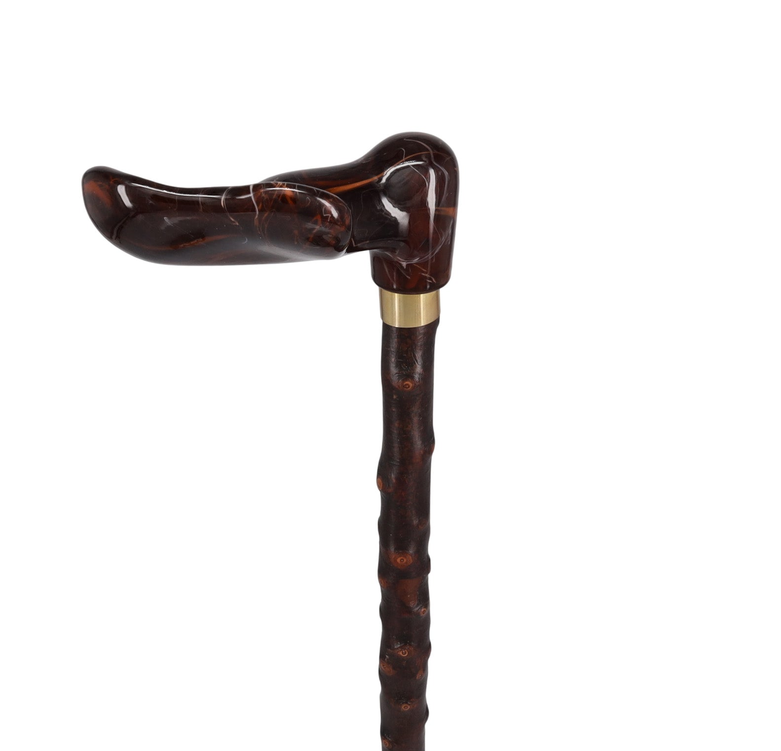 Blackthorn & Translucent Amber Style: Comfort Palm Grip Cane