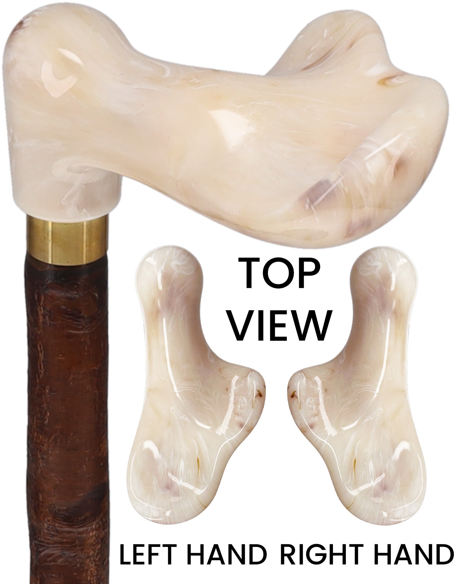Blackthorn & White Marble Grip, Natural Blackthorn Elegance