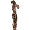 Cobra & Skull Encounter: Intricately Handcarved Artisan Cane