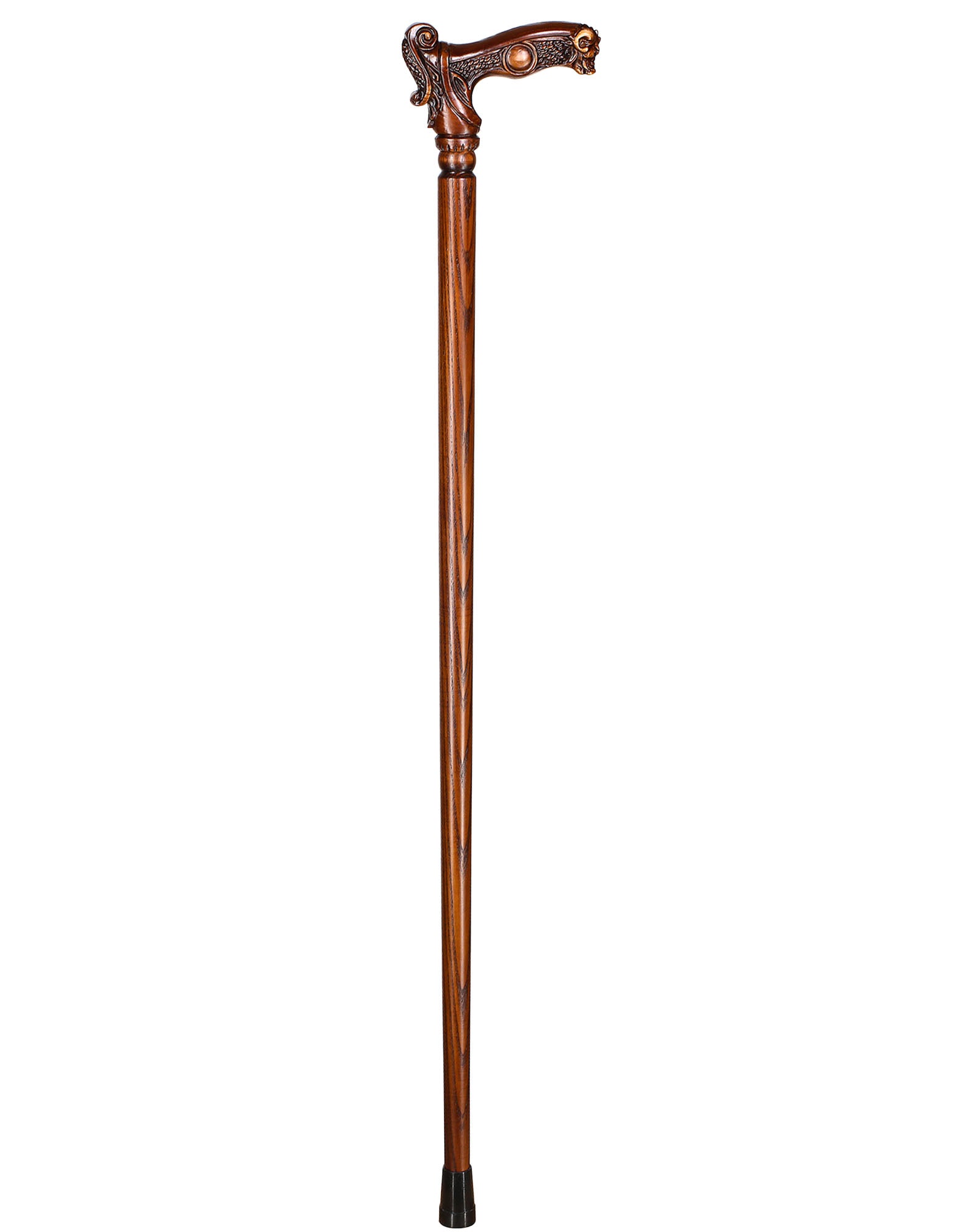 Boar Head: Artisan Intricate Detail Hand-Carved Walking Cane