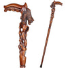 Scratch and Dent Awakening Bear (dark) Artisan Intricate Handcarved Cane V2409