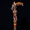 Scratch and Dent Awakening Bear (dark) Artisan Intricate Handcarved Cane V2409