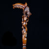 Scratch and Dent Awakening Bear (dark) Artisan Intricate Handcarved Cane V2409