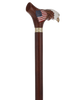 USA Bald Eagle Patriotic Handcarved Cane - Dark Wood (ash)