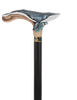 Masterpiece Hand-Carved Blue Whale Painted Walking Cane