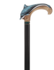 Masterpiece  Hand-Carved Dolphin Painted Walking Cane