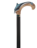 Masterpiece  Hand-Carved Dolphin Painted Walking Cane