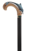 Masterpiece  Hand-Carved Dolphin Painted Walking Cane