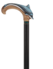 Masterpiece  Hand-Carved Dolphin Painted Walking Cane