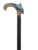 Masterpiece  Hand-Carved Dolphin Painted Walking Cane