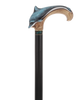Masterpiece  Hand-Carved Dolphin Painted Walking Cane