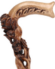 Rose Under the Tree: Artisan Intricate Hand-Carved Cane