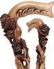 Rose Under the Tree: Artisan Intricate Hand-Carved Cane