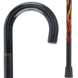 House Flame Tourist Walking Cane With Carbon Fiber Shaft
