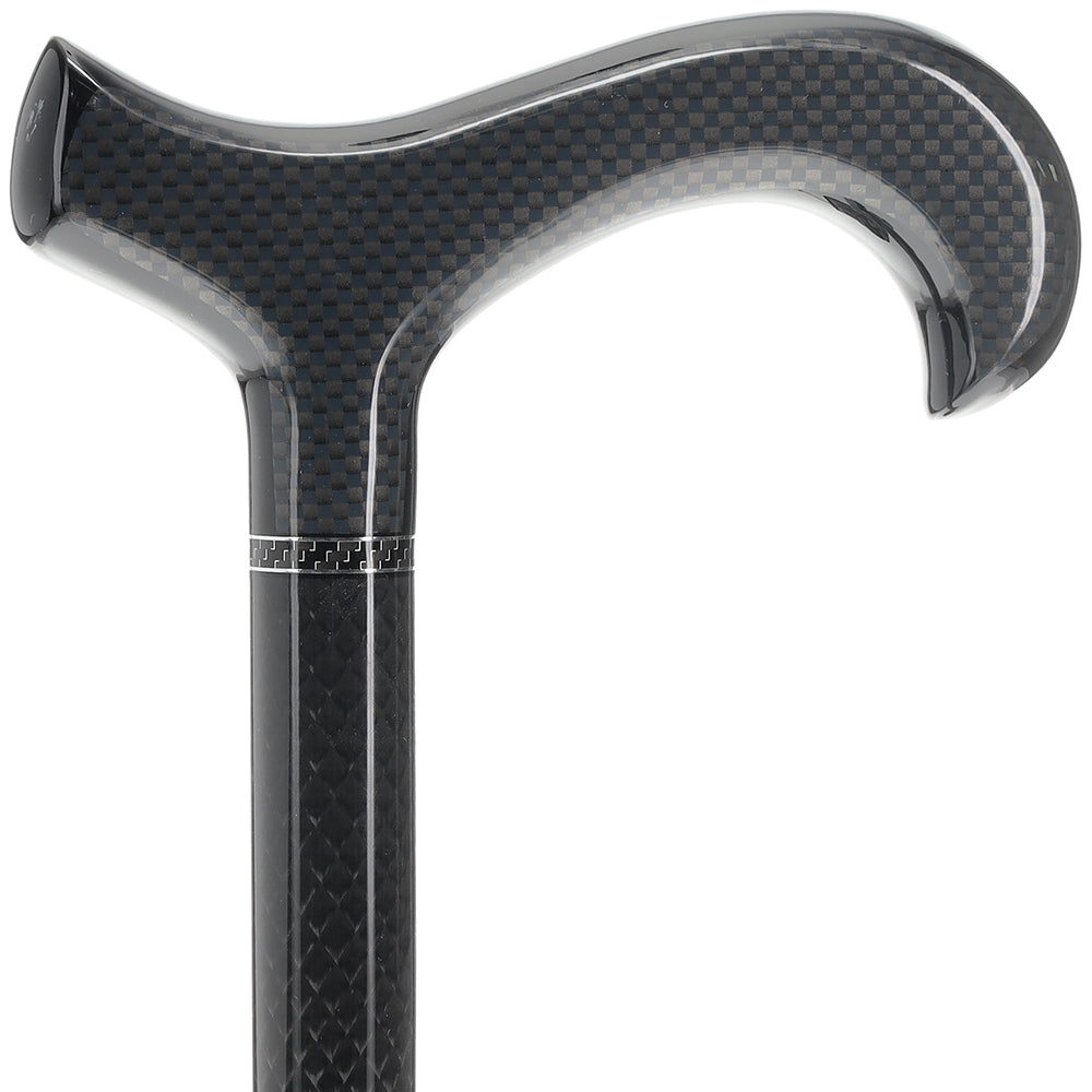 Exclusive Dr. House Flame Derby Cane - Carbon Fiber