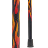 Scratch and Dent House Flame Derby Walking Cane With Mesh Carbon Fiber Shaft V2236