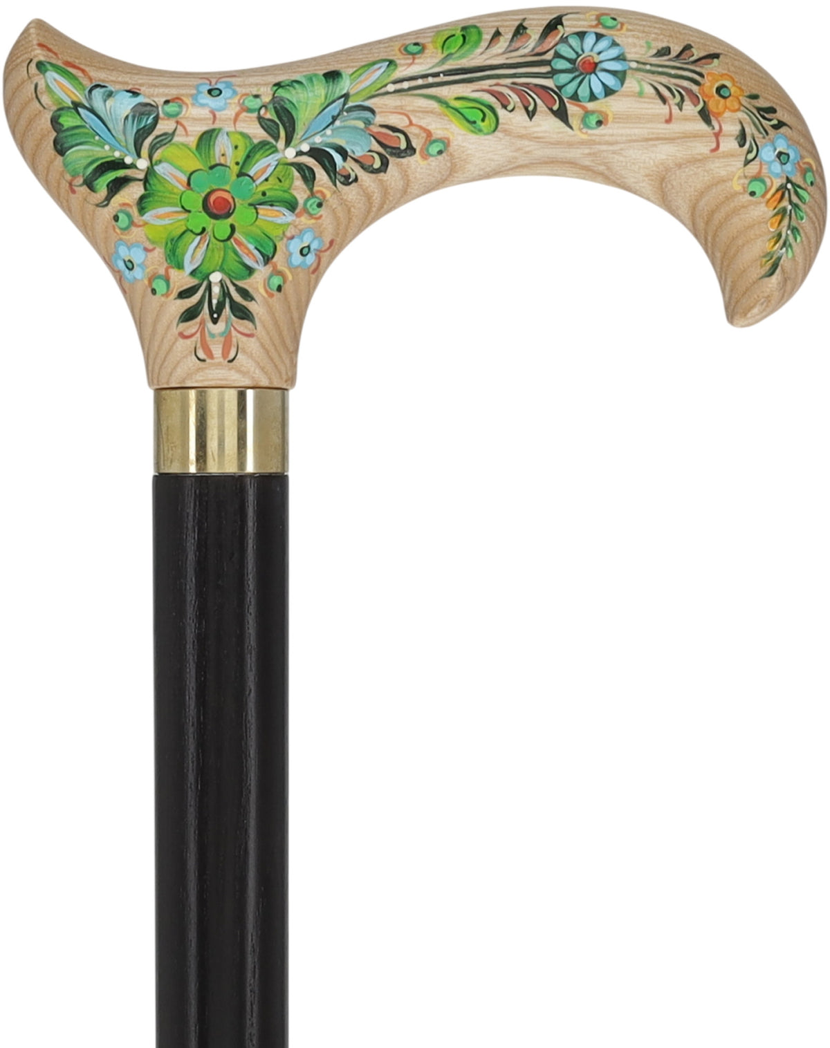 Emerald Melody Handcarved Design on Light Wood