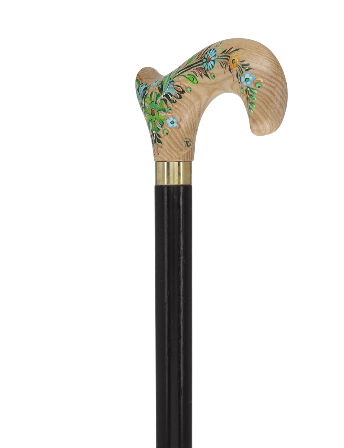Emerald Melody Handcarved Design on Light Wood