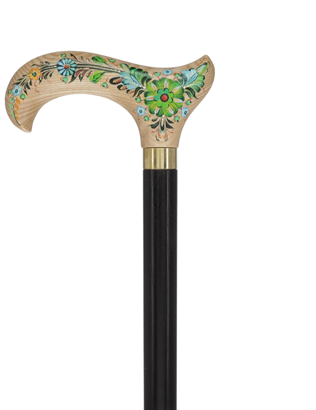 Emerald Melody Handcarved Design on Light Wood