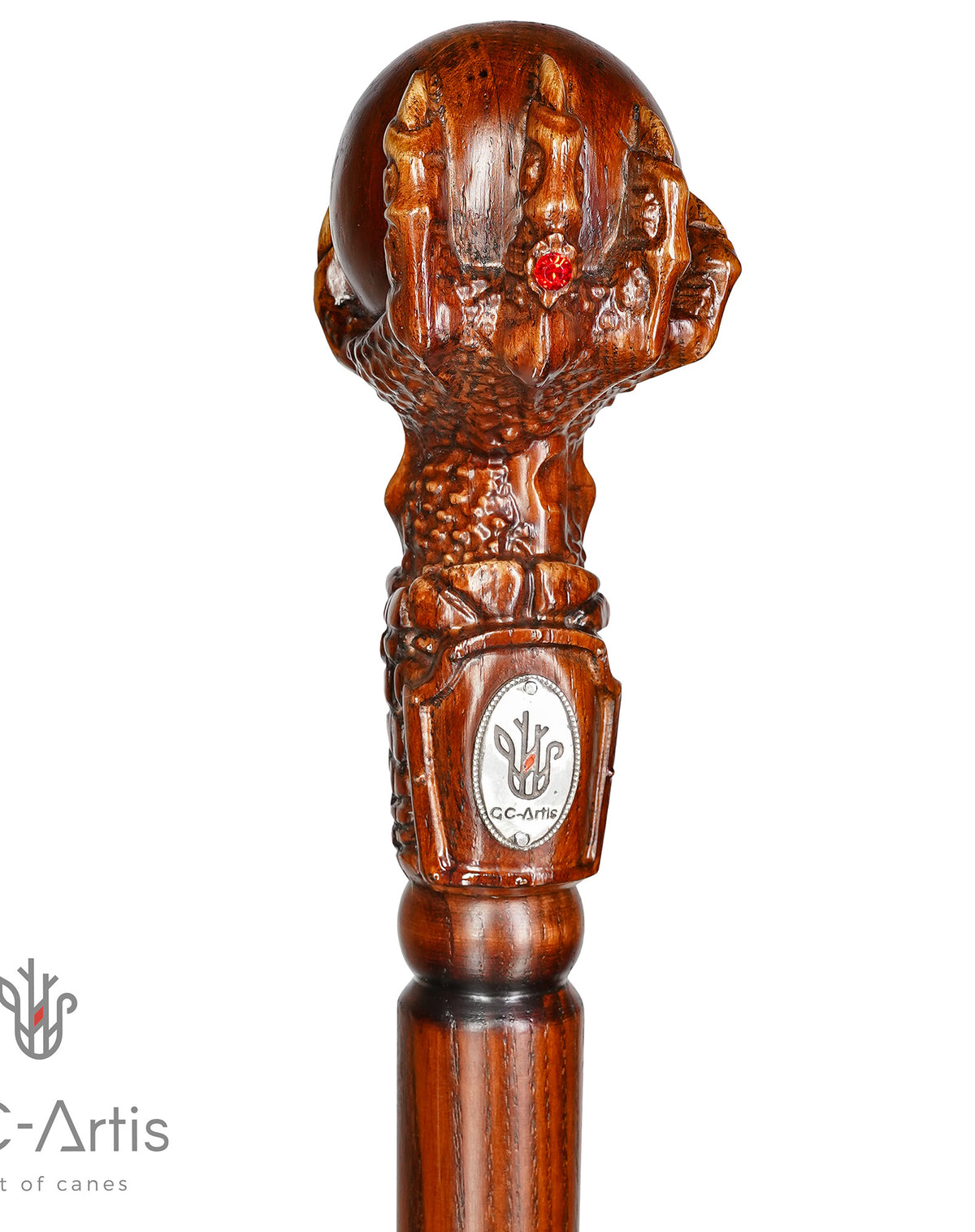 The Dragon Claw Staff - Light Wood Walking Staff Master-Carved Walking Staff