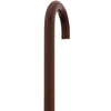 Scratch and Dent Walnut Standard Tourist Handle Walking Cane With Walnut Stained Wood Shaft V1547