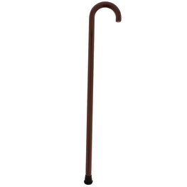 Scratch and Dent Walnut Standard Tourist Handle Walking Cane With Walnut Stained Wood Shaft V1547