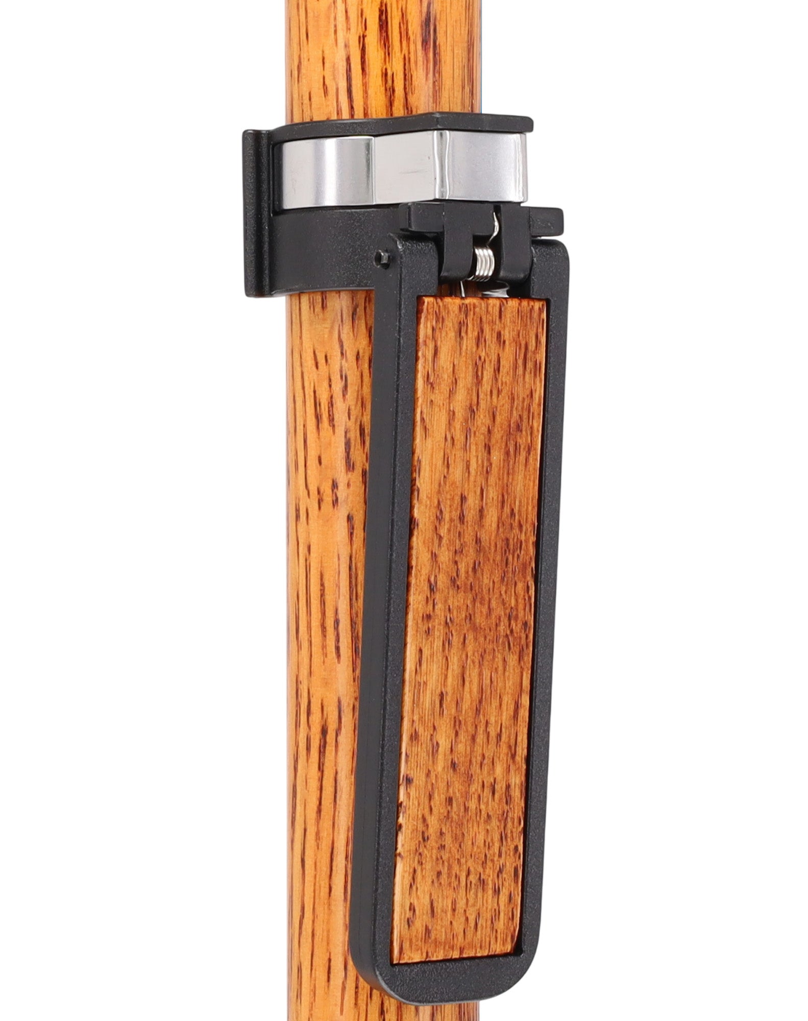 Auto Flip-Up Oak Wood Cane Holder: Easy Store-Away Design
