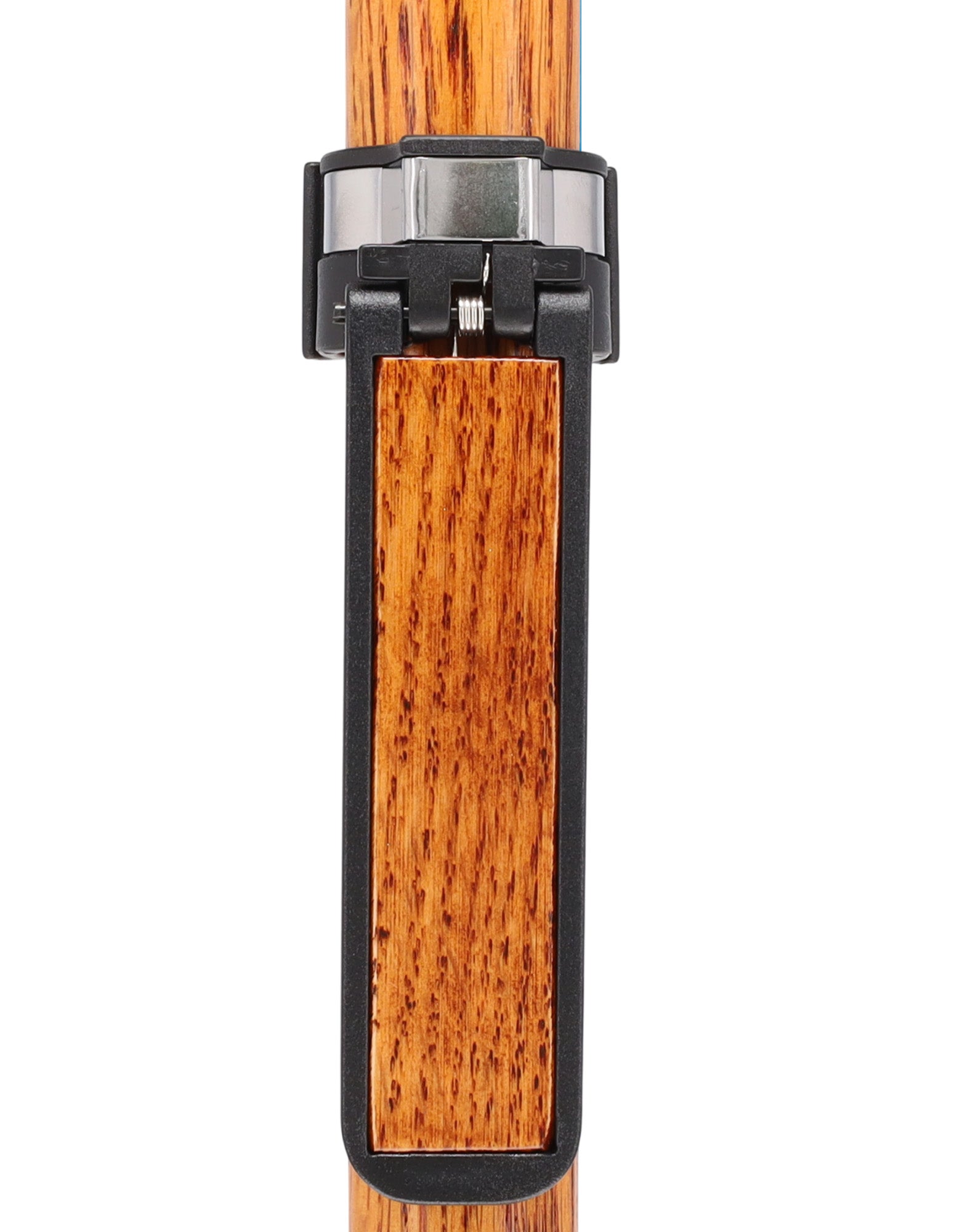 Auto Flip-Up Oak Wood Cane Holder: Easy Store-Away Design