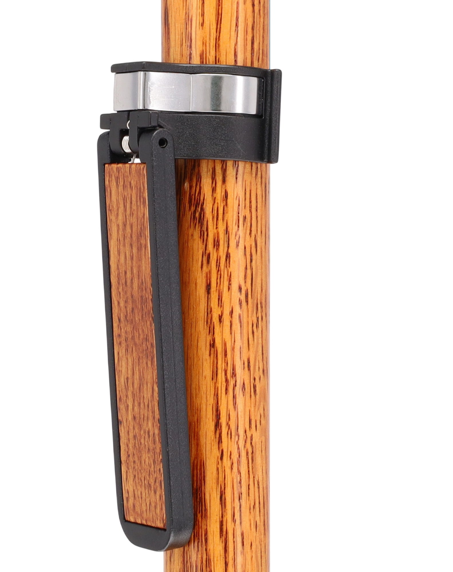 Auto Flip-Up Oak Wood Cane Holder: Easy Store-Away Design
