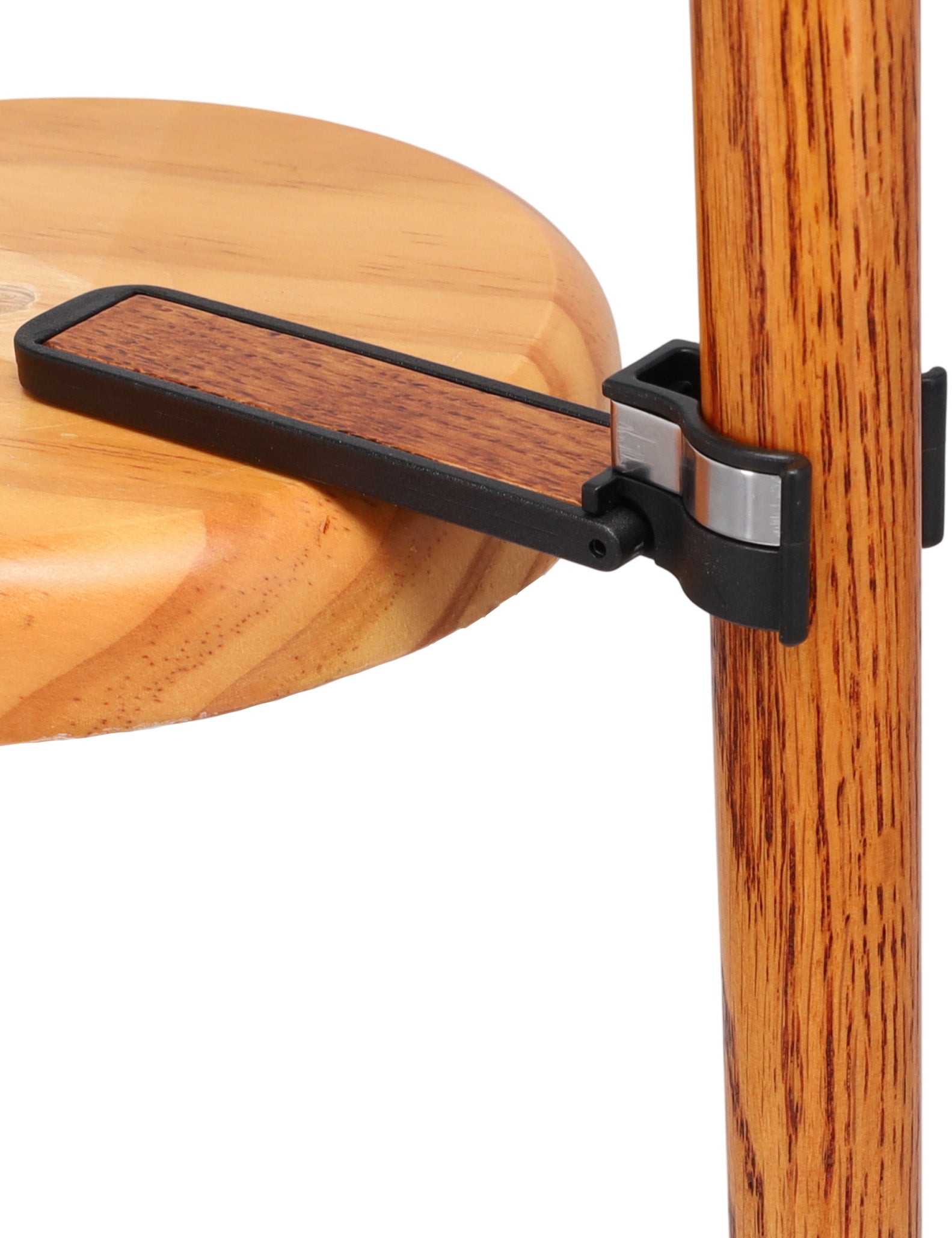 Auto Flip-Up Oak Wood Cane Holder: Easy Store-Away Design