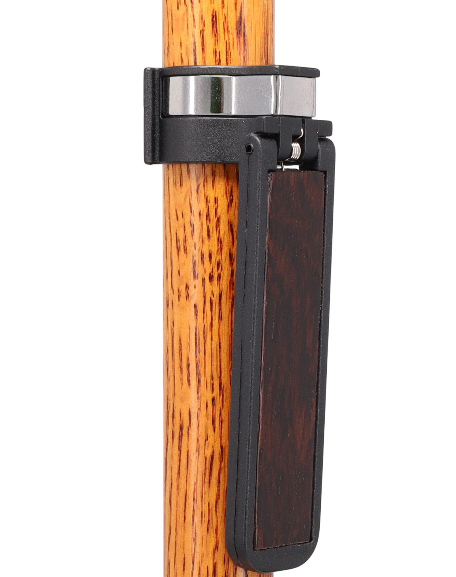 Auto Flip-Up Wenge Wood Cane Holder: Easy Store-Away Design
