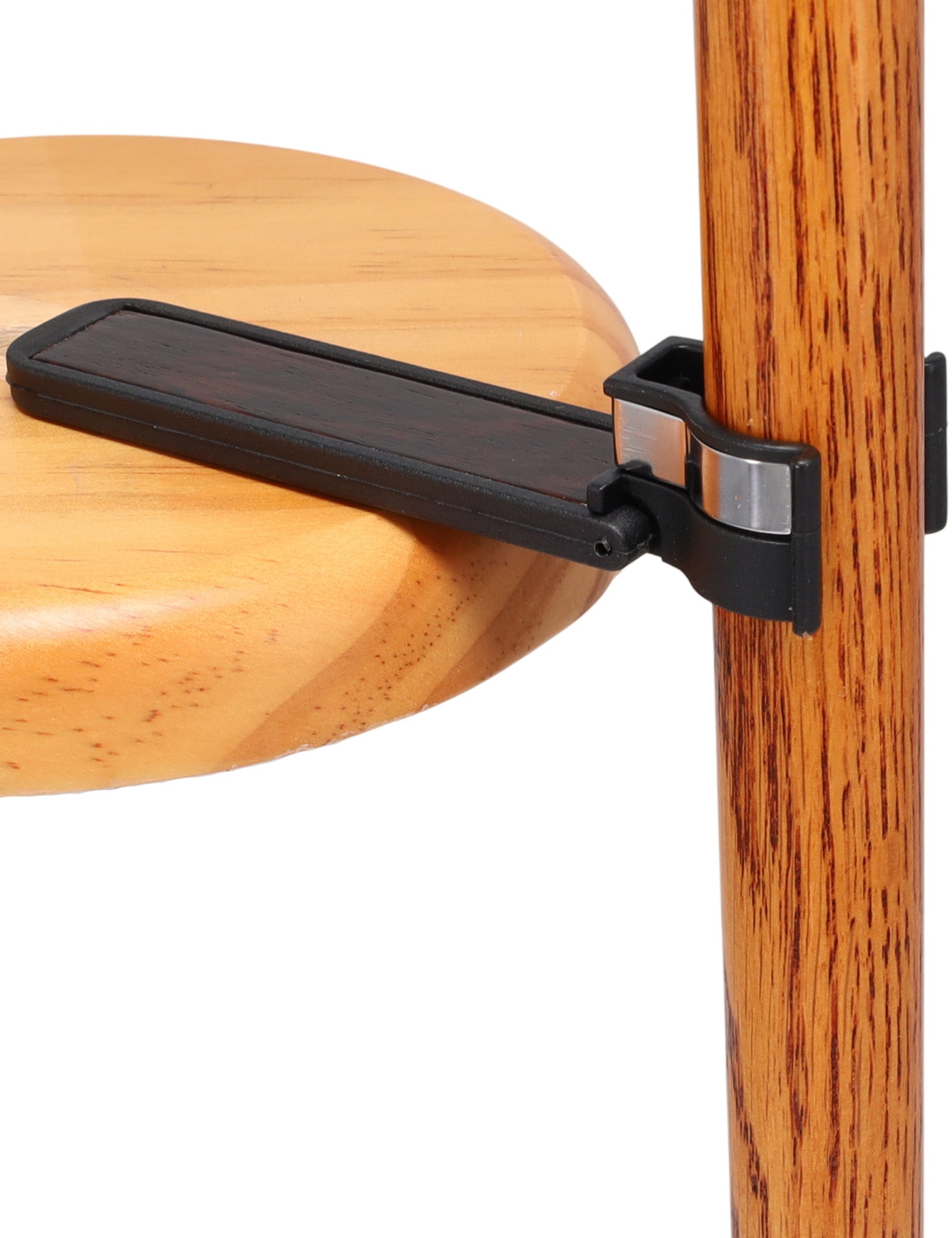 Auto Flip-Up Wenge Wood Cane Holder: Easy Store-Away Design