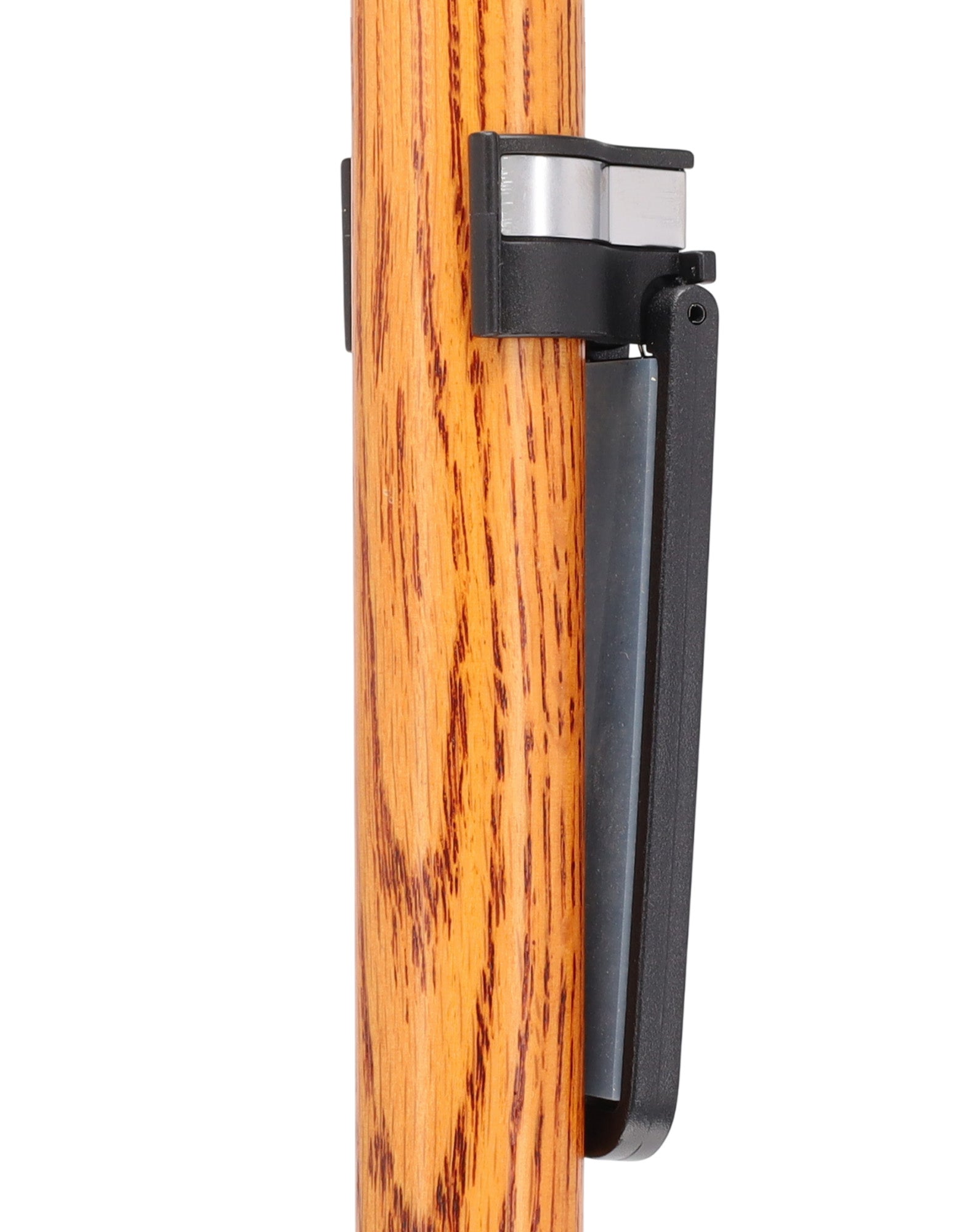Auto Flip-Up Walnut Wood Cane Holder: Easy Store-Away Design
