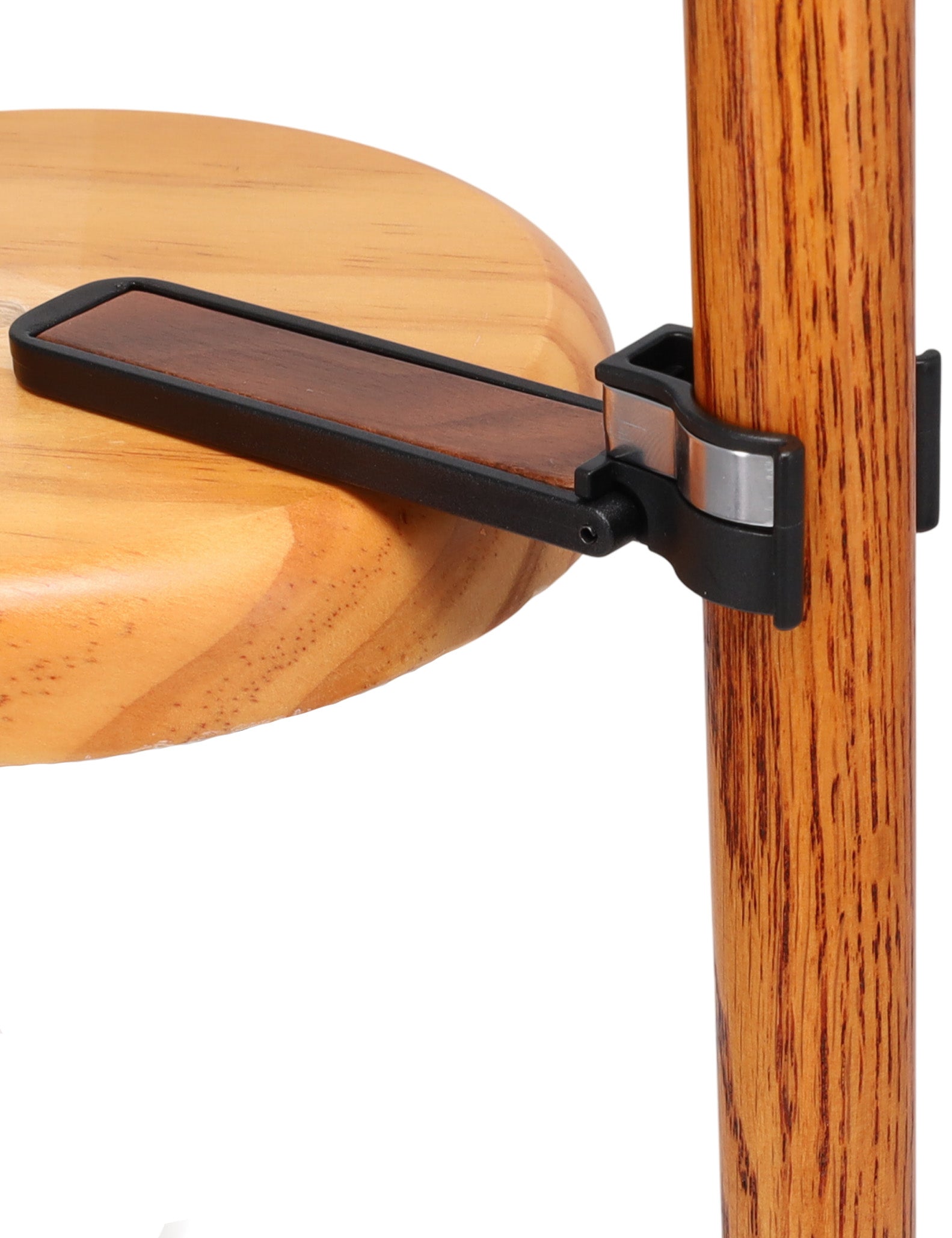 Auto Flip-Up Walnut Wood Cane Holder: Easy Store-Away Design