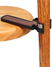 Auto Flip-Up Walnut Wood Cane Holder: Easy Store-Away Design